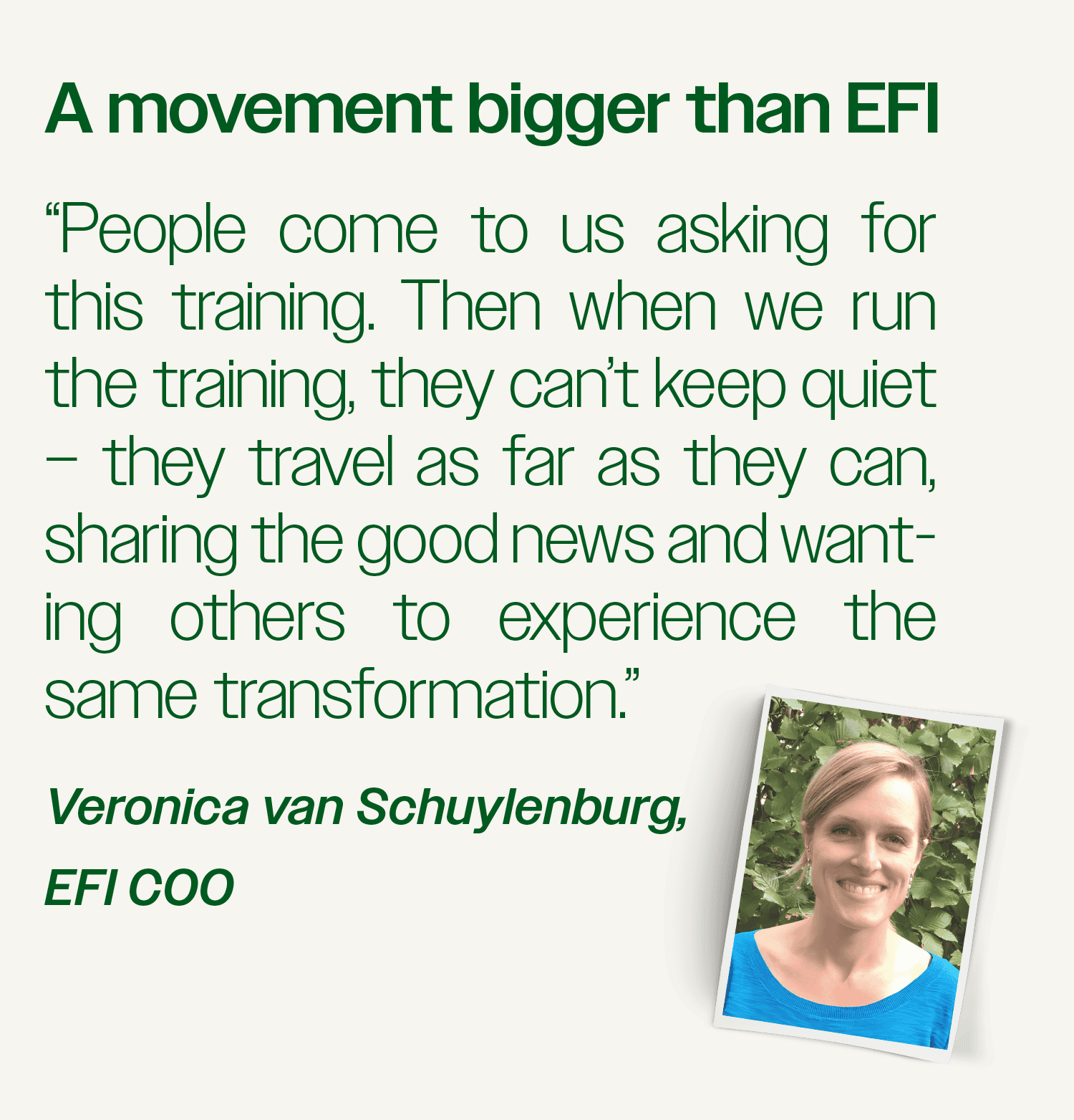 EF International COO Veronica van Schuylenburg quote and photo.